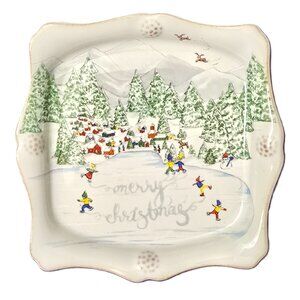 Juliska Berry and Thread Tray North Pole Trinket Plate 5.5" Holiday Reindeer NEW